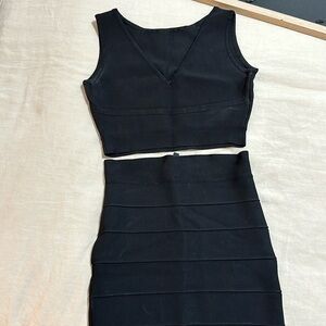 BCBG bandage skirt and top set